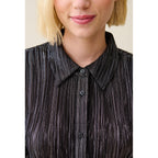Blouse Plissée Fluide Argentée
