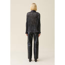 Silver Fluid Pleated Blouse