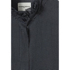 Camisa Fluida de Cuadros Pequeños