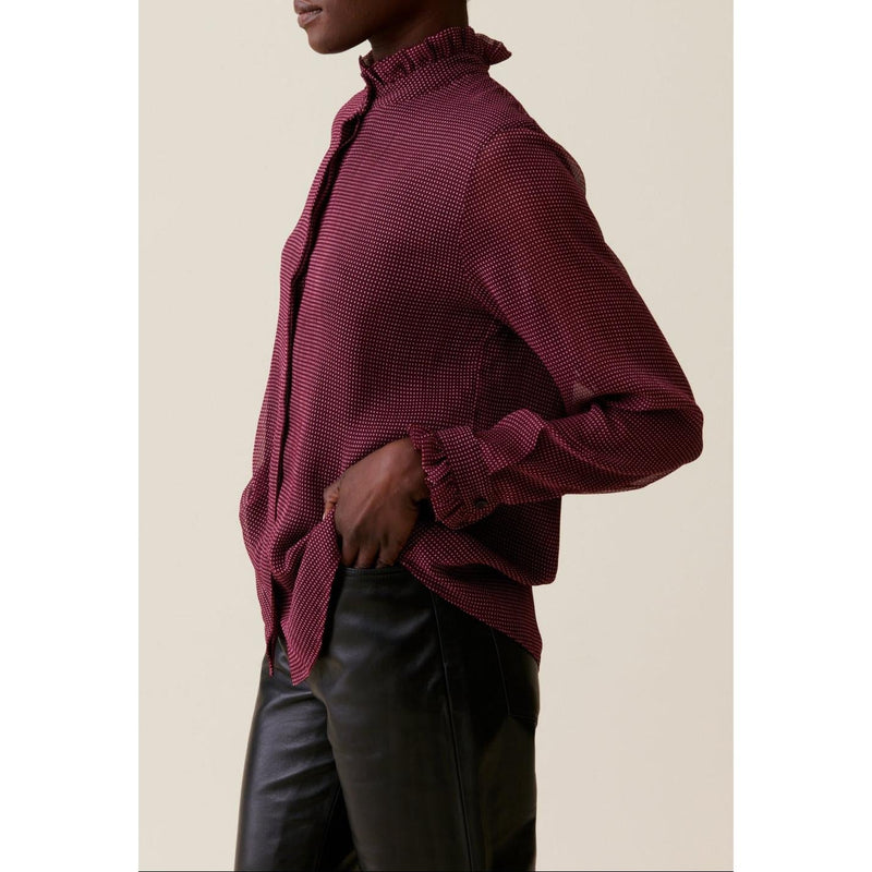 Camisa Fluida Cuadros Pequeños