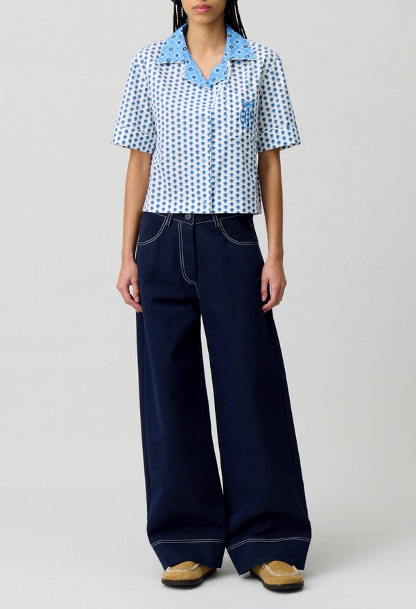 Clelia Light Blue Printed Shirt