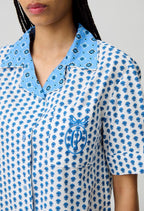 Camisa Clelia Print Azul Claro