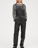 Claudie Pierlot - Salopette En Cuir D'Agneau - Noir