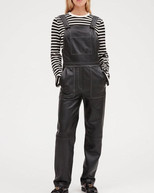 Lambskin Overalls - Black