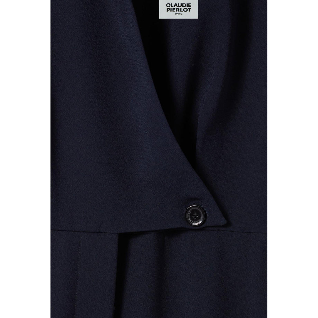 Claudie Pierlot - Navy Bi-Material Jumpsuit