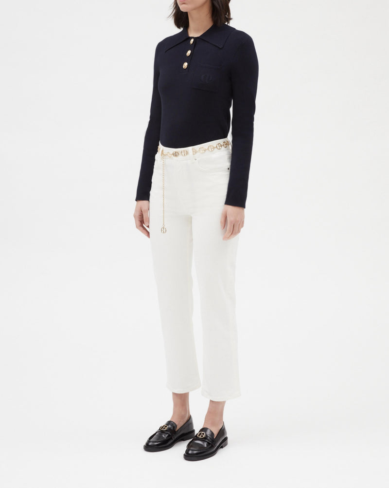 Claudie Pierlot - Vaqueros Paquitowhite - Crudo