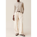 Wide Pleated Denim Pants
