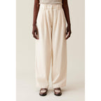 Wide Pleated Denim Pants