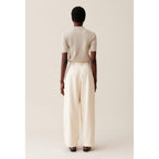 Wide Pleated Denim Pants
