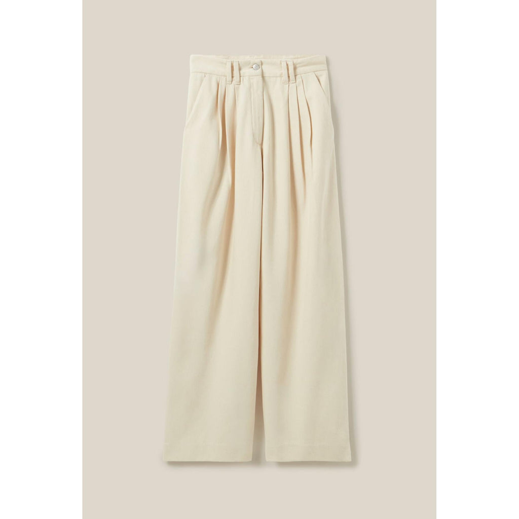 Wide Pleated Denim Pants