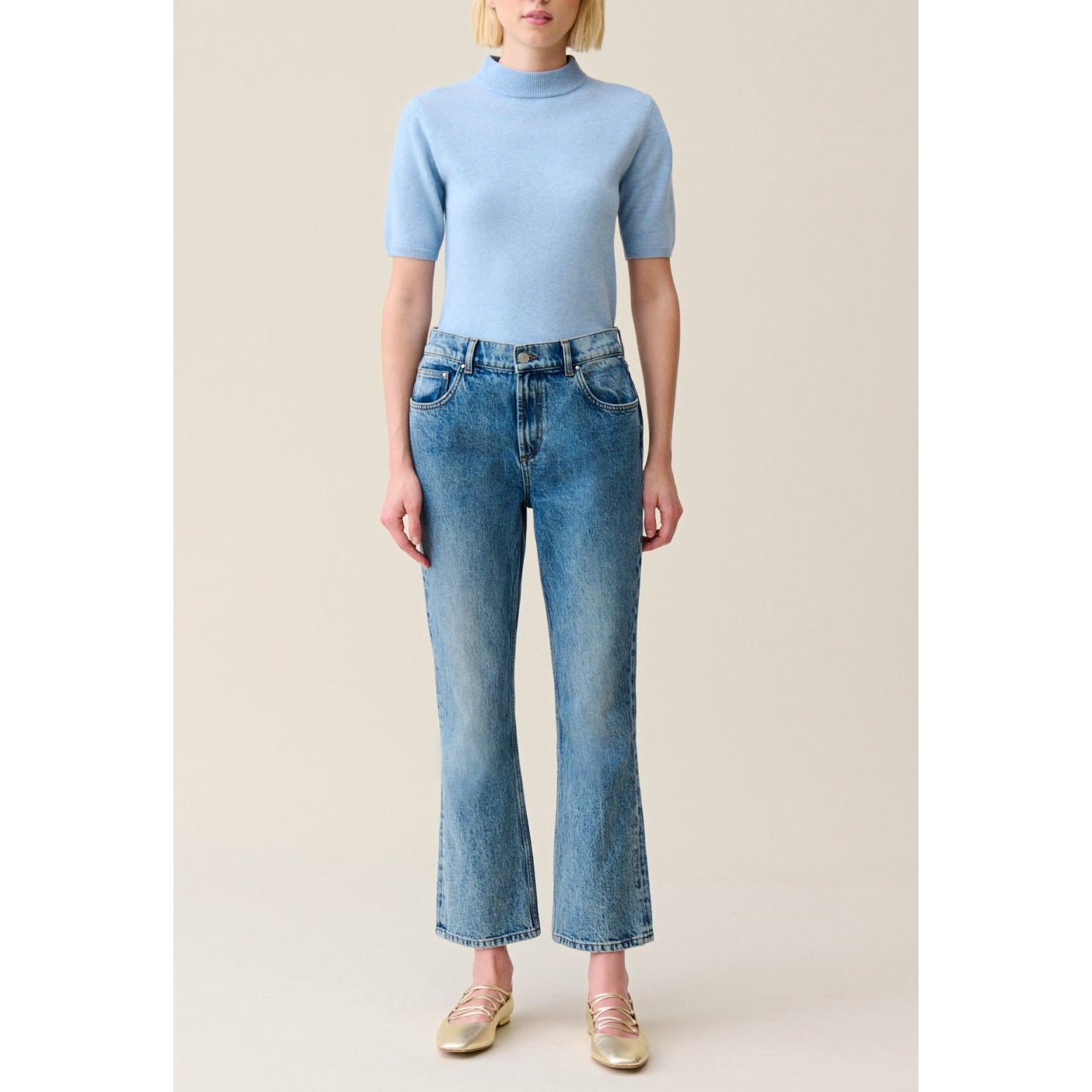 Jean Louis Flare Denim Clair