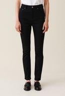 Jean Slim Noir Taille Mi-Haute
