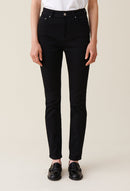 Mid-Rise Black Slim Jeans