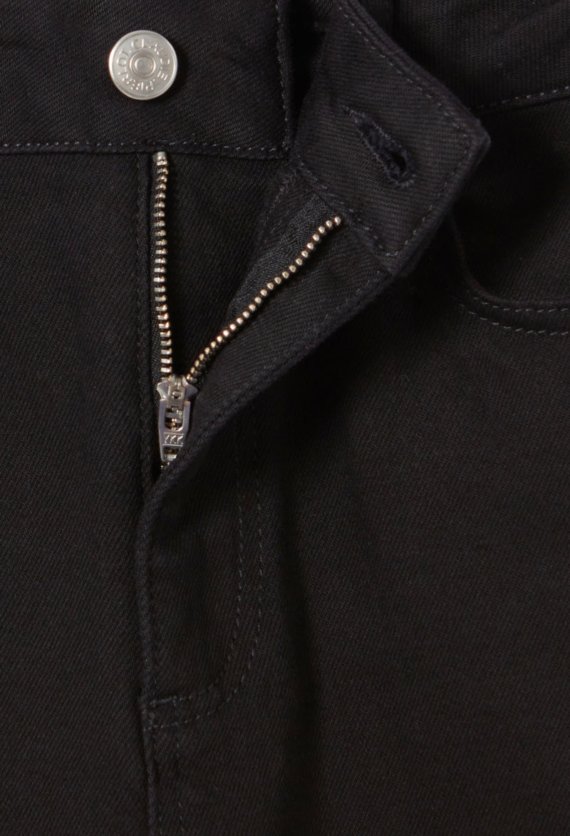 Jean Slim Noir Taille Mi-Haute