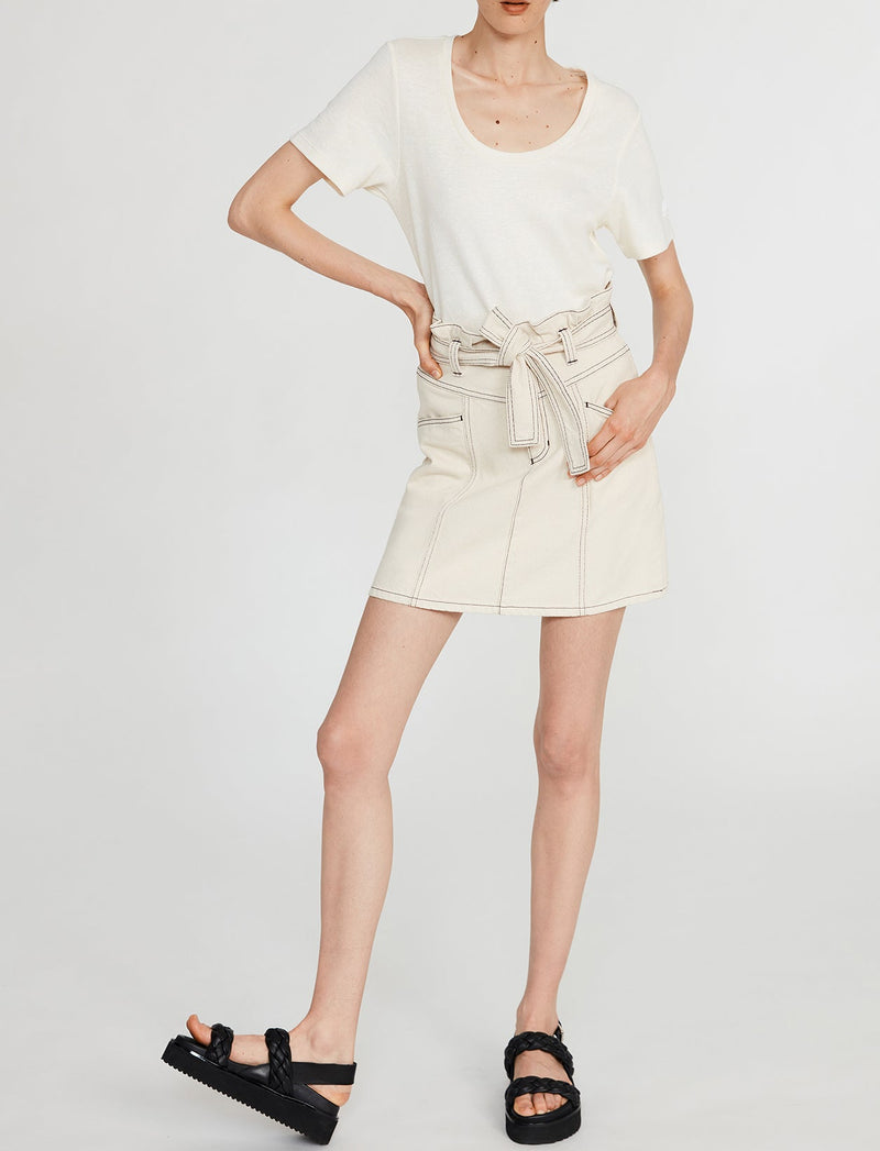 Claudie Pierlot - Jupe C&T - Siloh - Ivoire