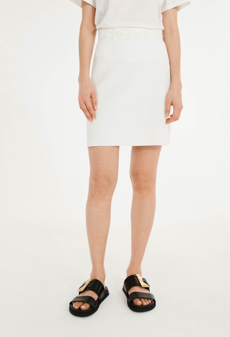 Claudie Pierlot - Jupe Maille - Mareini - Ecru