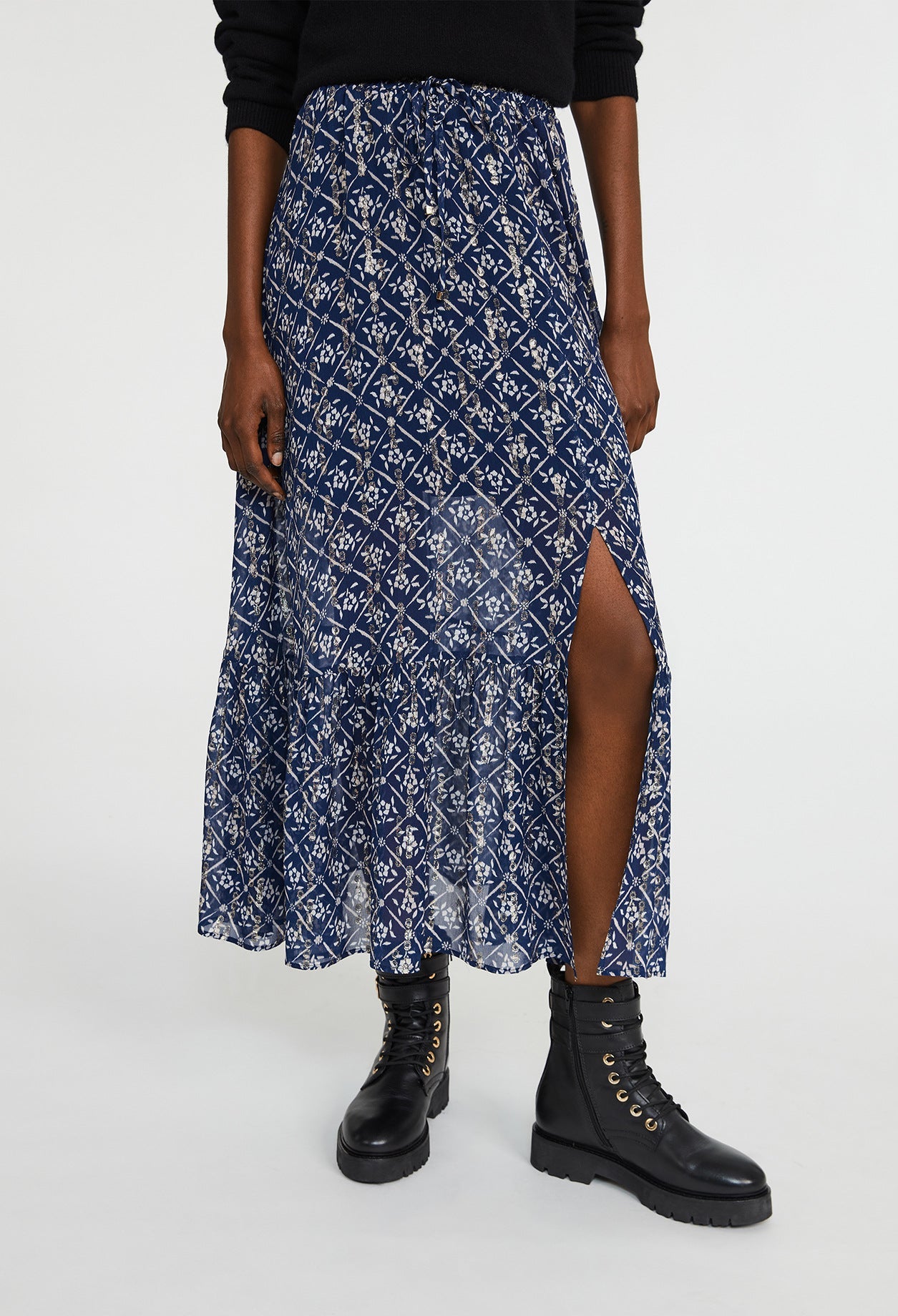 Claudie Pierlot - Falda Salybis - Estampado oscuro