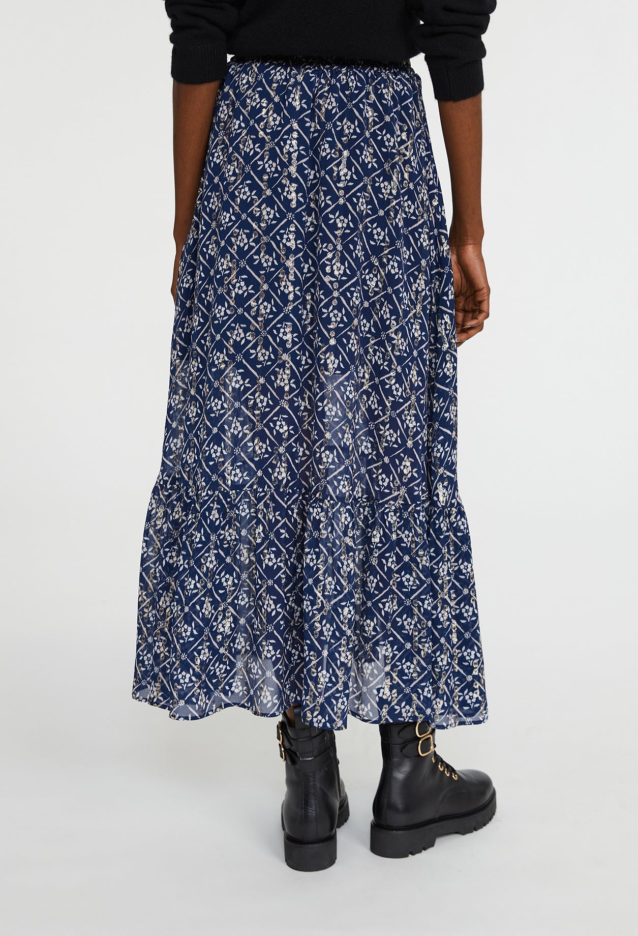 Claudie Pierlot - Falda Salybis - Estampado oscuro