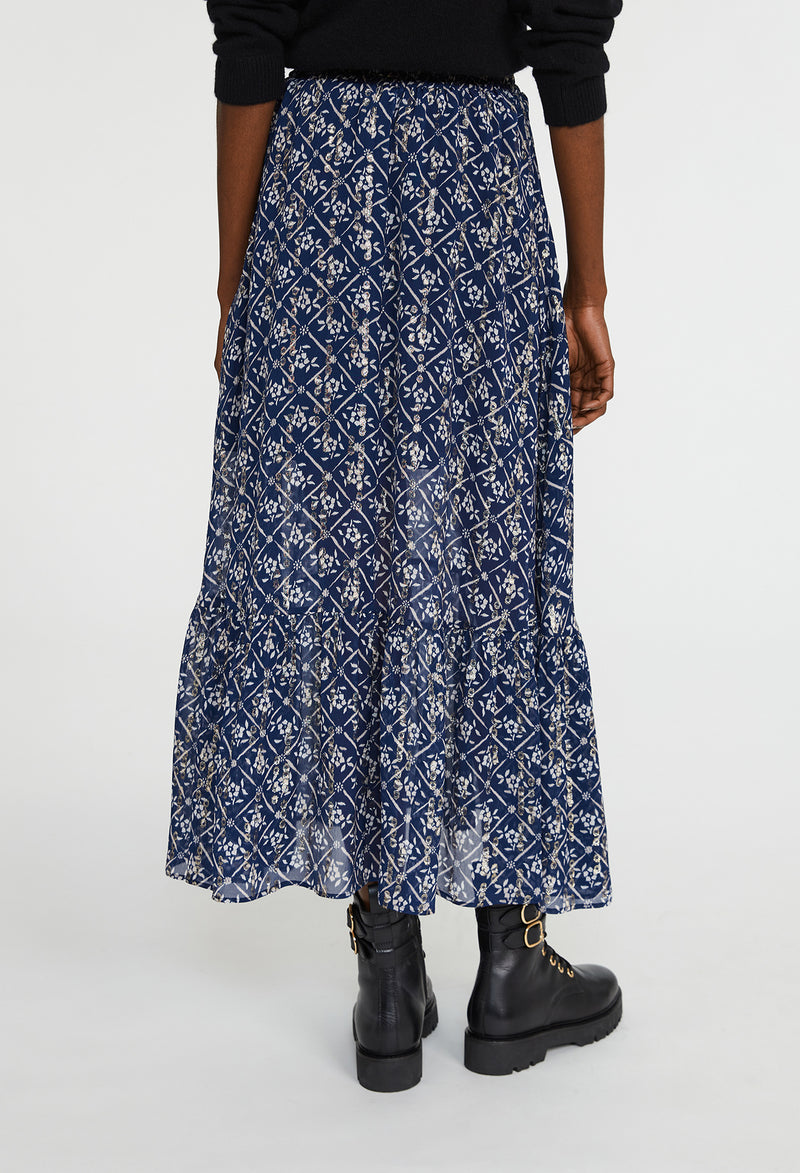 Claudie Pierlot - Salybis skirt - Print Fonce