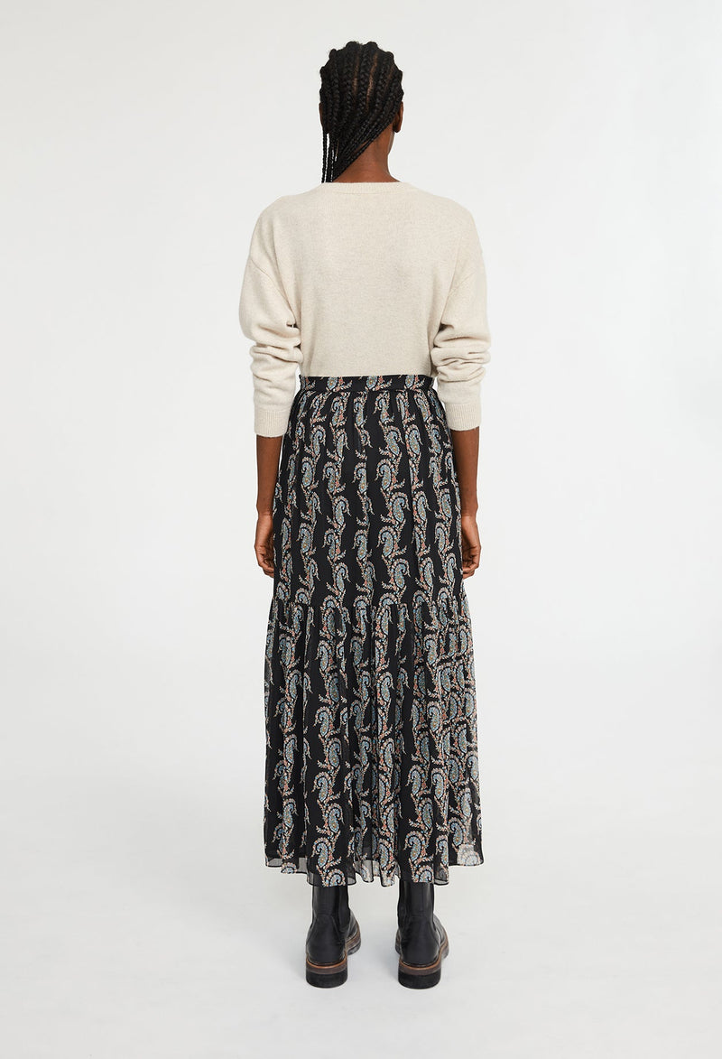 Claudie Pierlot - Falda C&T - Suela - Estampado oscuro