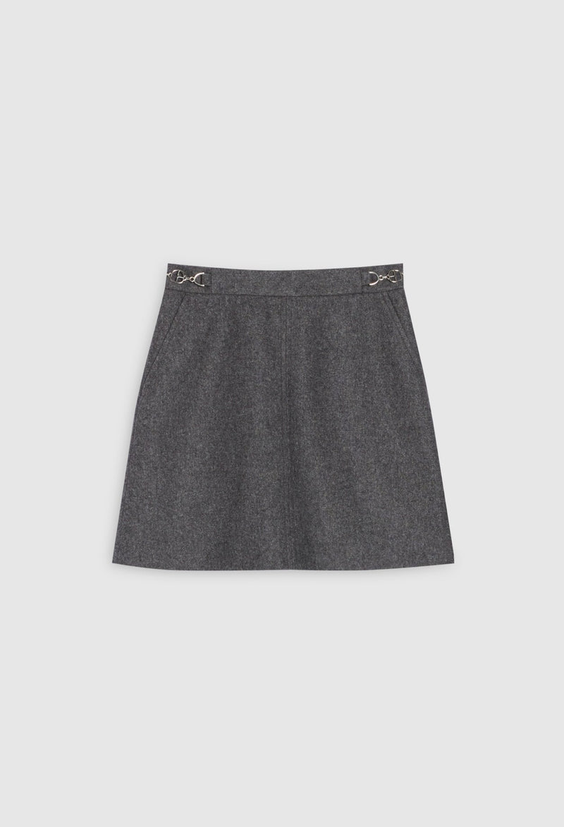 Claudie Pierlot - Jupe C&T - Songe - Gris Chine