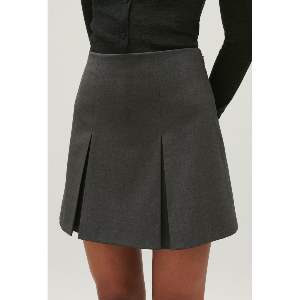 Falda Corta Gris Jaspeado