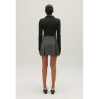 Falda Corta Gris Jaspeado