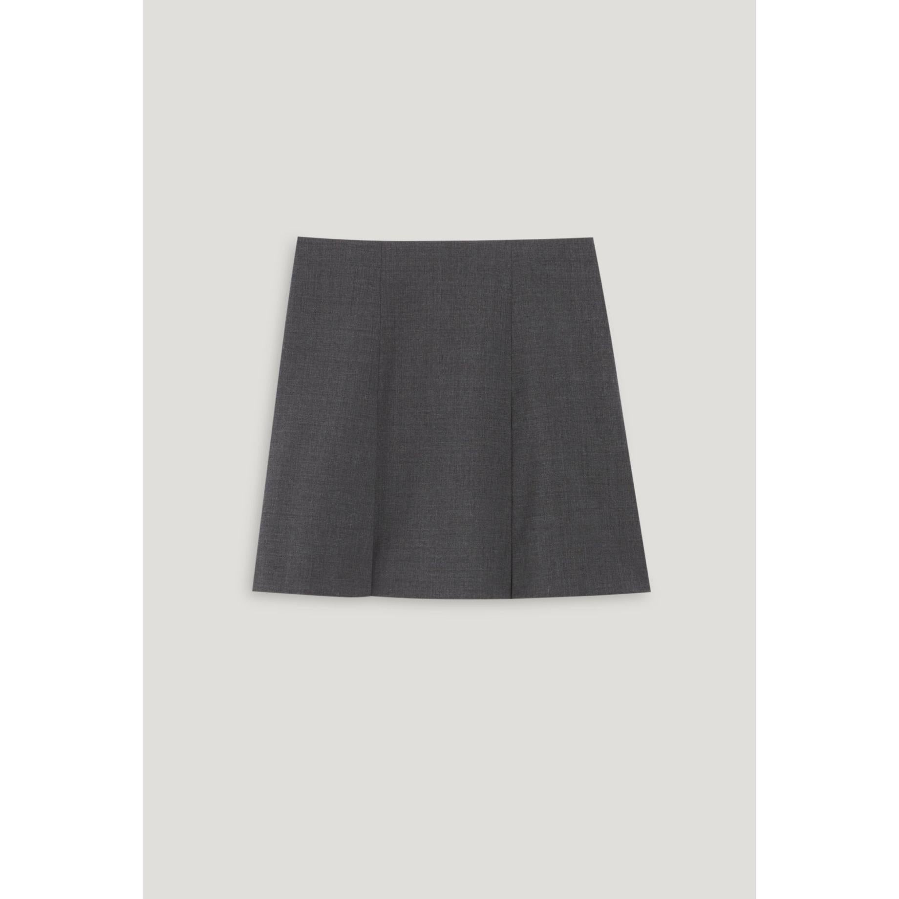 Falda Corta Gris Jaspeado