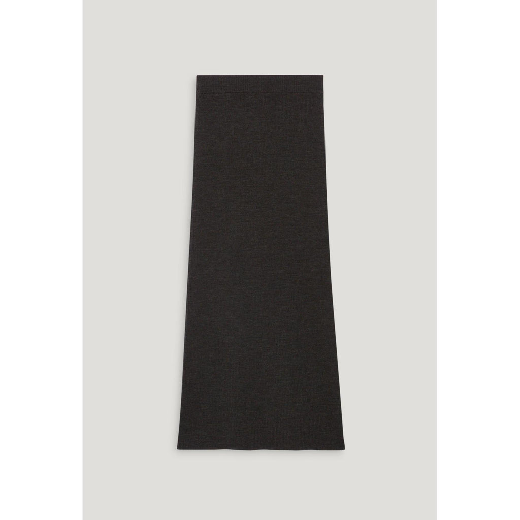 Long Heather Grey Knit Skirt