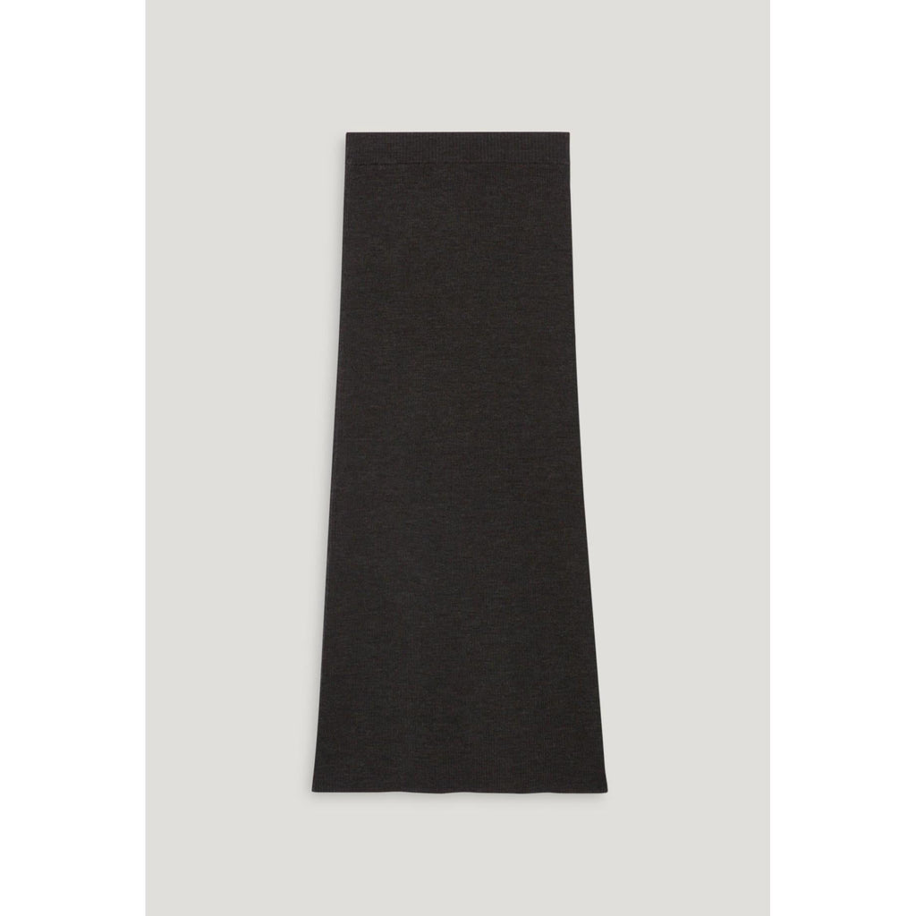Long Heather Gray Knit Skirt