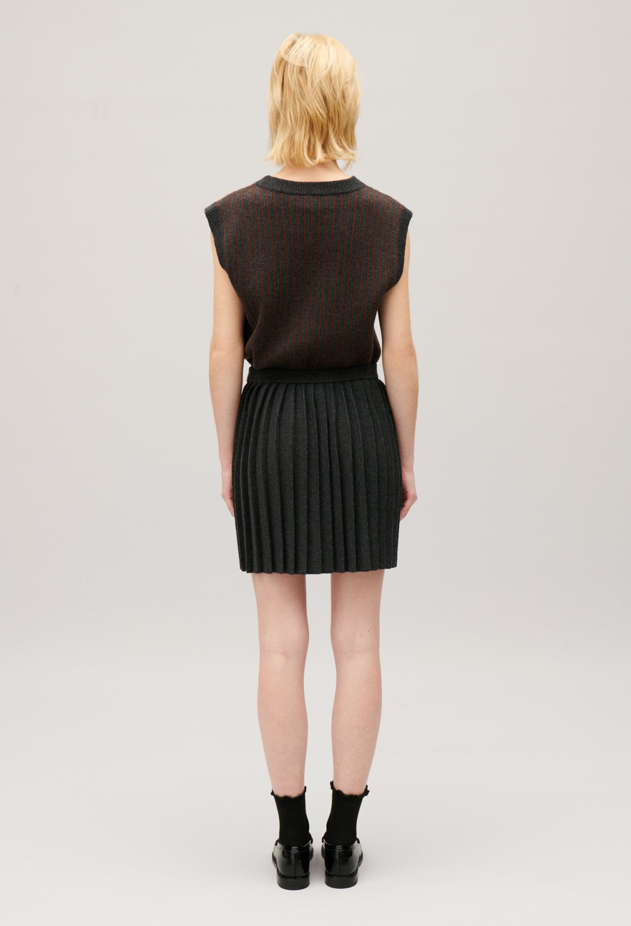Knitted Skirt - Macnew - China Gray