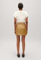 Leather Skirt - Cream - Pale Yellow