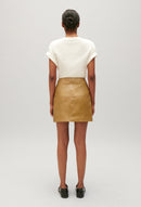 Leather Skirt - Cream - Pale Yellow