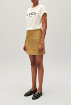Leather Skirt - Cream - Pale Yellow