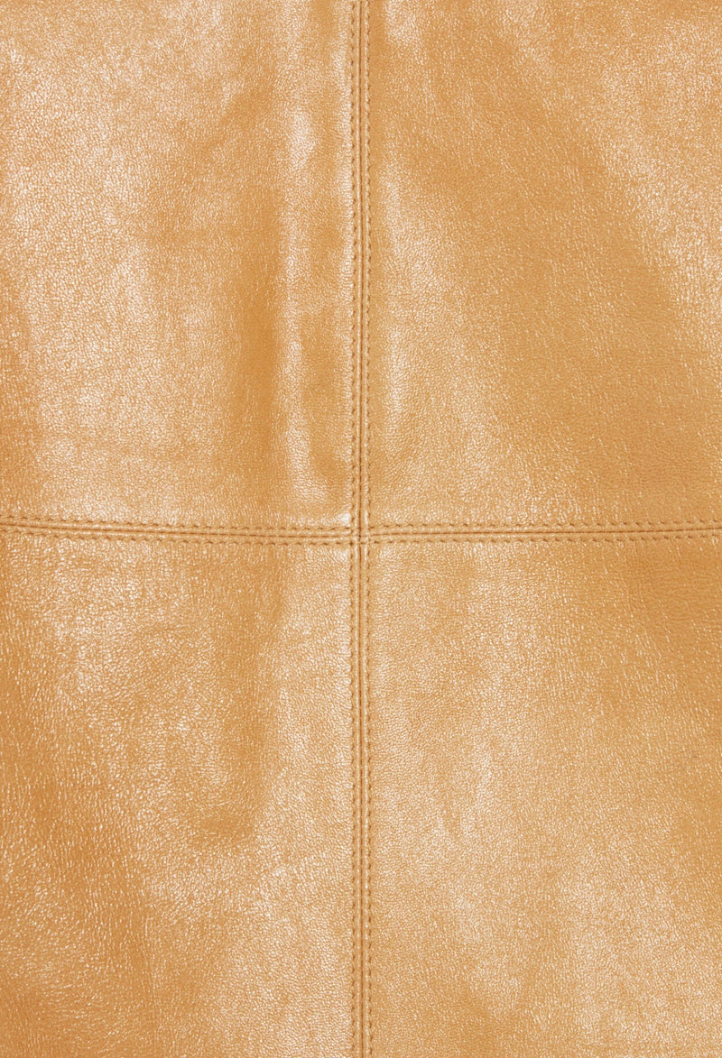 Leather Skirt - Cream - Pale Yellow