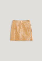 Leather Skirt - Cream - Pale Yellow