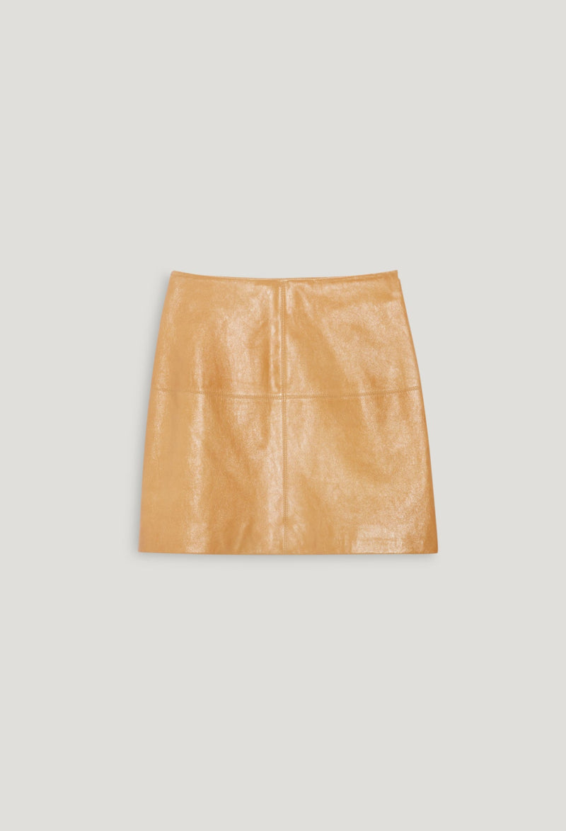 Leather Skirt - Cream - Pale Yellow