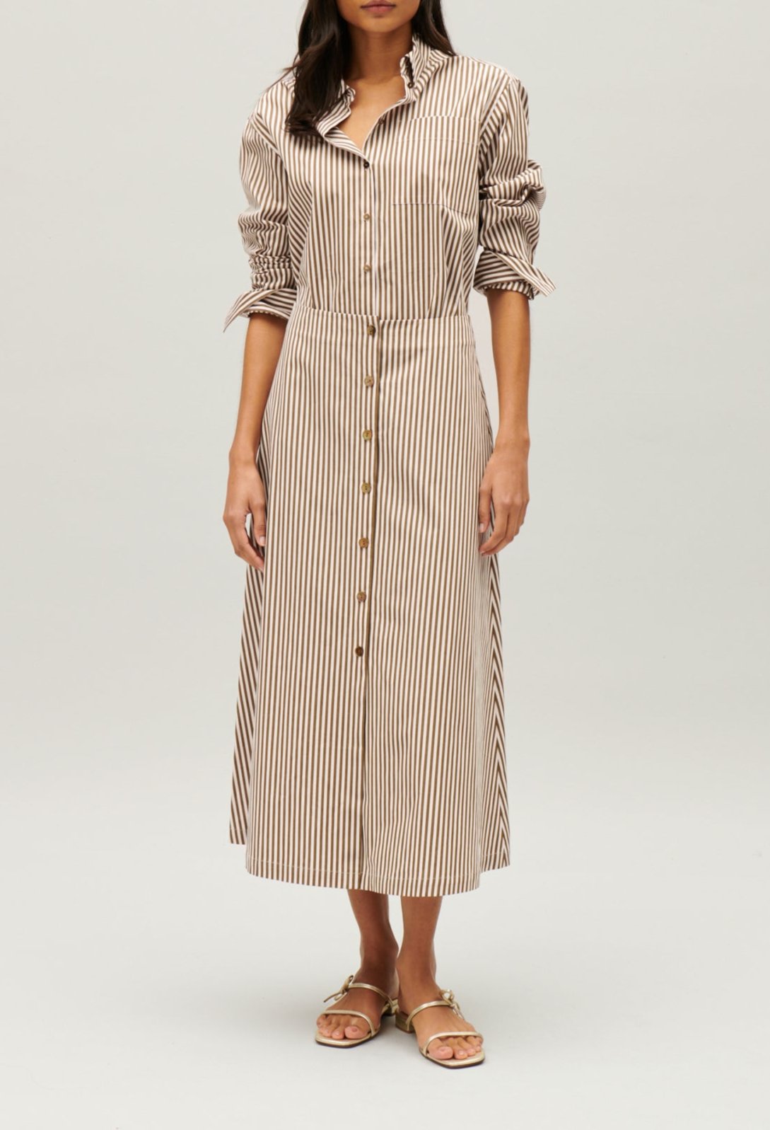 Claudie Pierlot - Jupe C&T - Syme Rayures - Bronze