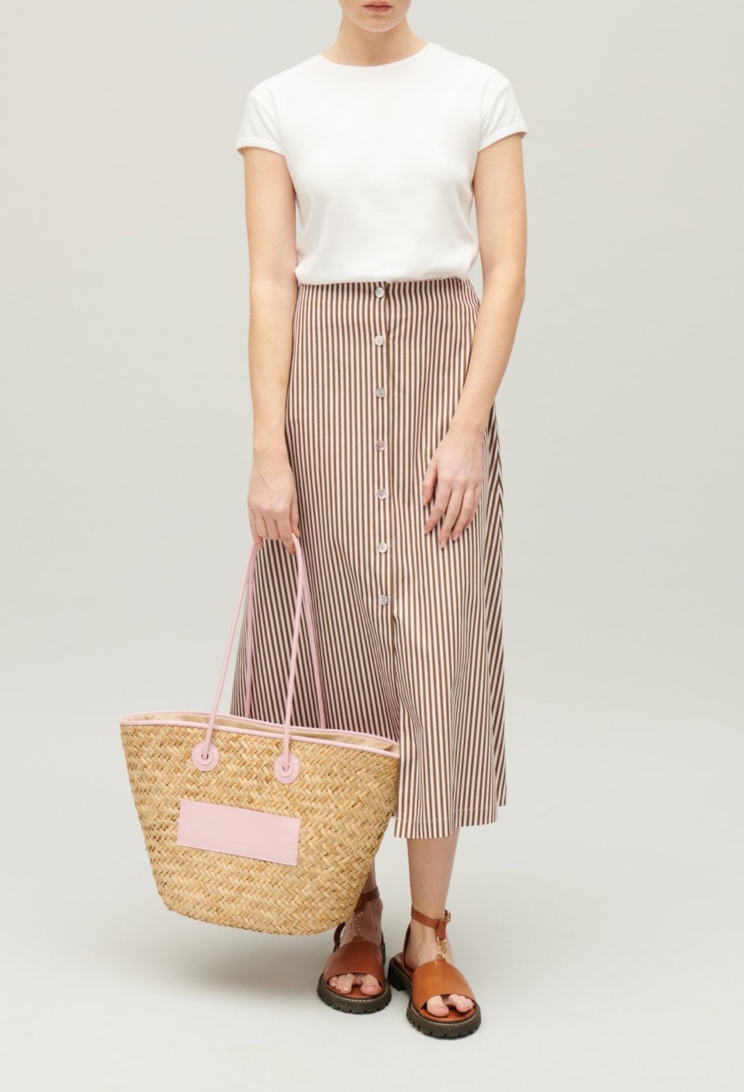 Claudie Pierlot - Jupe C&T - Syme Rayures - Bronze