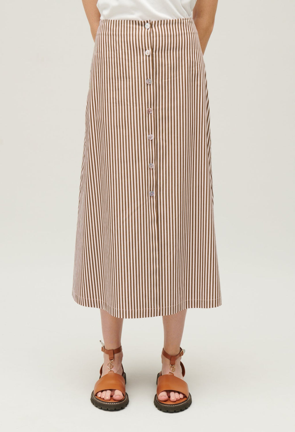 Claudie Pierlot - Jupe C&T - Syme Rayures - Bronze