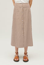 Claudie Pierlot - Jupe C&T - Syme Rayures - Bronze