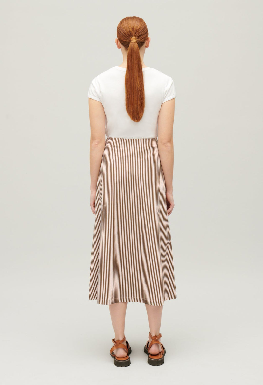 Claudie Pierlot - Jupe C&T - Syme Rayures - Bronze