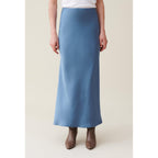 Fluid Satin Midi Skirt