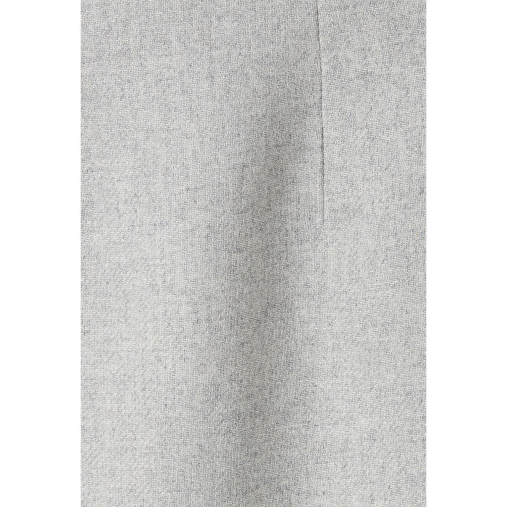 Light Grey High-Waisted Pencil Skirt