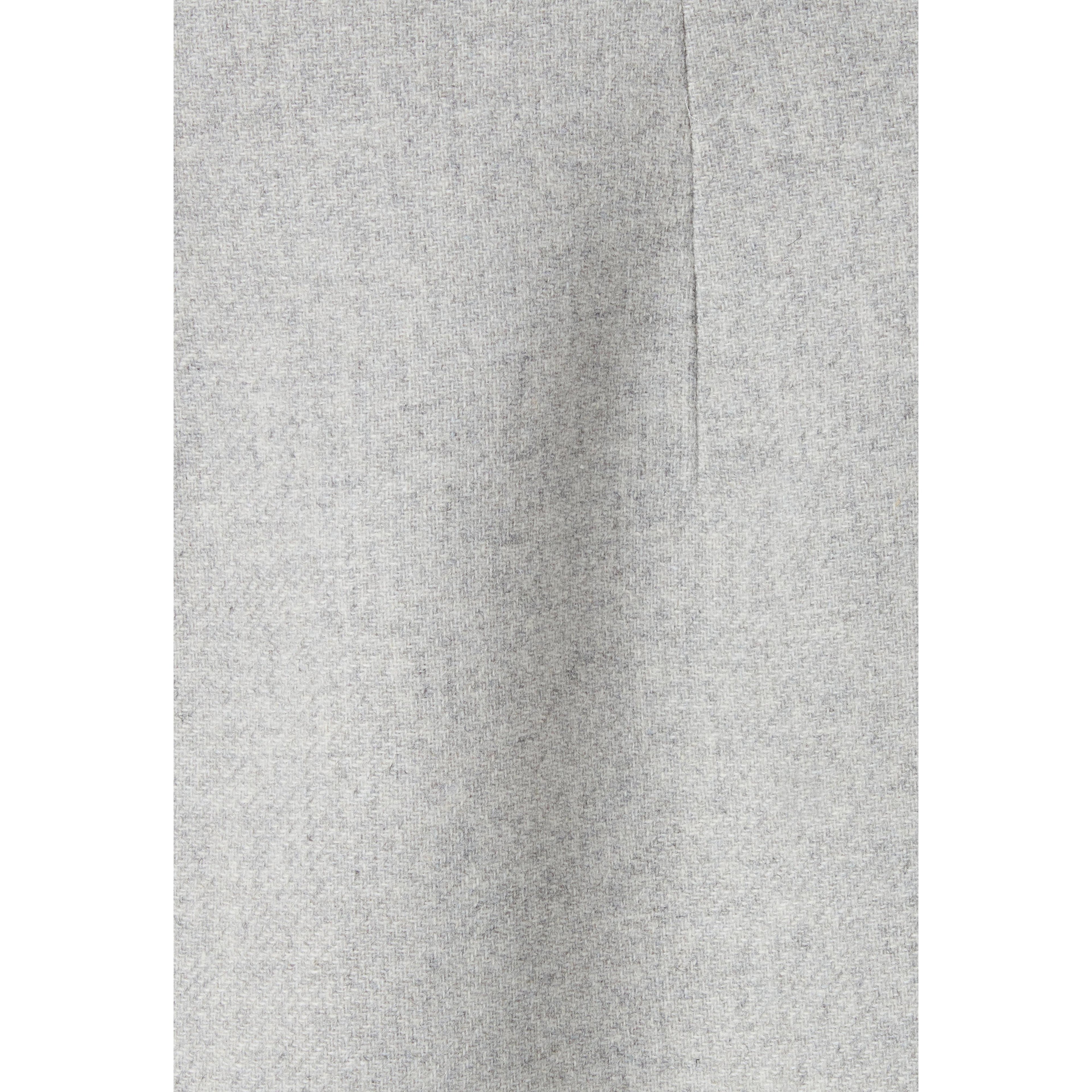 Light Grey High-Waisted Pencil Skirt