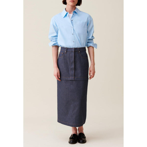 Adjustable Zipped Denim Skirt