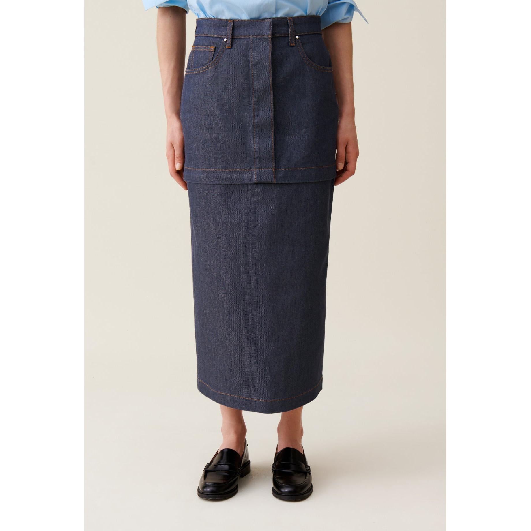 Jupe Denim Zippée Modulable