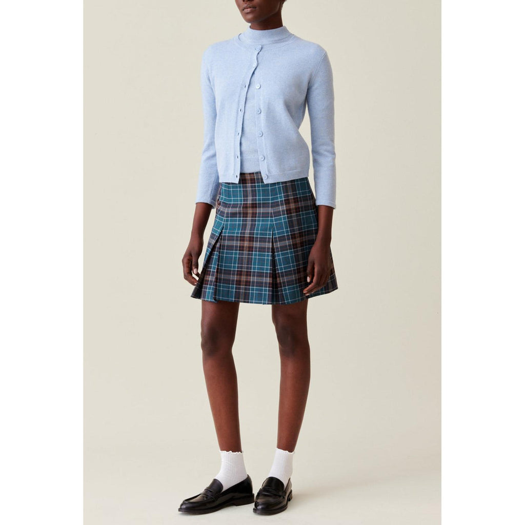 Checked Wool Skirt