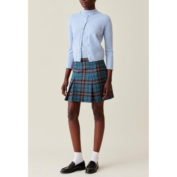 Checked Wool Skirt
