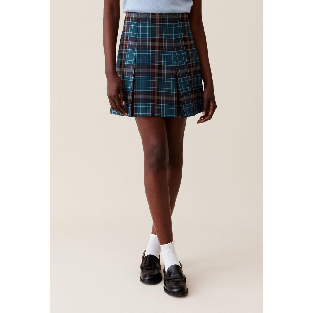 Checked Wool Skirt